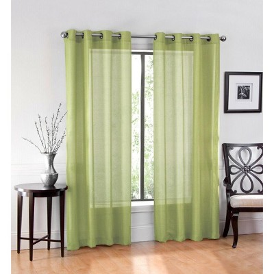GoodGram Basic Home Grommet Top Single Sheer Window Curtain Panel