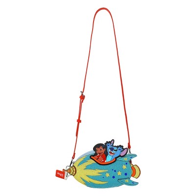 Lilo & Stitch Rocketship Women's Novelty crossbody bag With Glitter Fabric