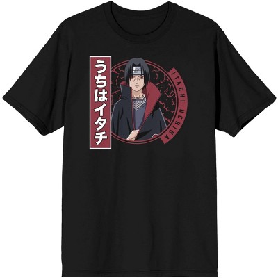 Naruto Shippuden Itachi Uchiha Men's Black T-shirt