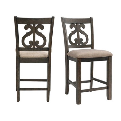 Stanford Swirl Counter Height Barstool Brown - Picket House Furnishings
