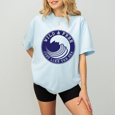 Simply Sage Market Wild And Free Circle Garment Dyed Tee