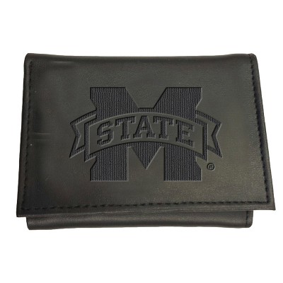 Evergreen NCAA Michigan State Spartans Black Leather Trifold Wallet Officially Licensed with Gift Box