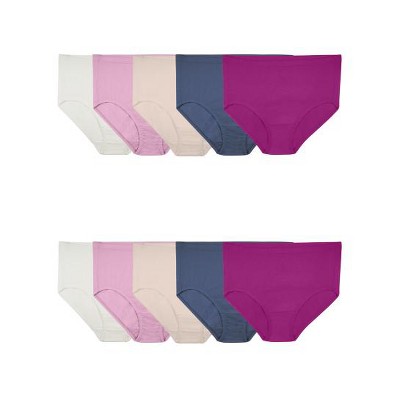 Fruit Of the Loom Women's Plus Fit for Me¨ Breathable Cotton Brief Panty,10 pack