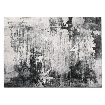 Boho Rugs - Washable Non Slip 10' x 13' Beige Floral Area Rug for Bedroom & More