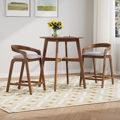 Christopher Knight Home Nolan 3 Pieces Contemporary Wood Counter Height Dining Set