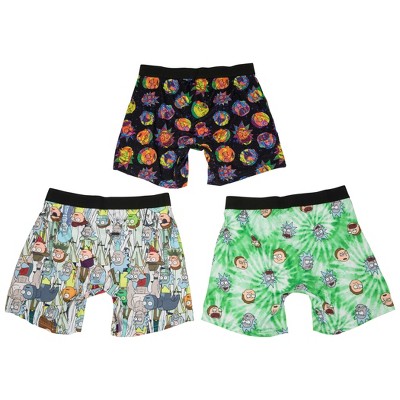 Mens Rick and Morty Classic 3-Pack Boxer Brief Set