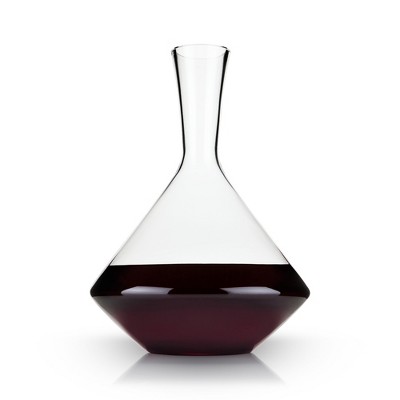 Viski Angled Wine Decanter Glass, Crystal