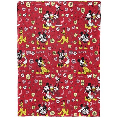 Northwest Mickey Mouse Silk Touch Throw Blanket, 50" x 70", I Love Us