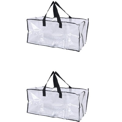 REGALWOVEN Clothes Storage Bags Moving and Foldable Bags with Handles 2 Pcs