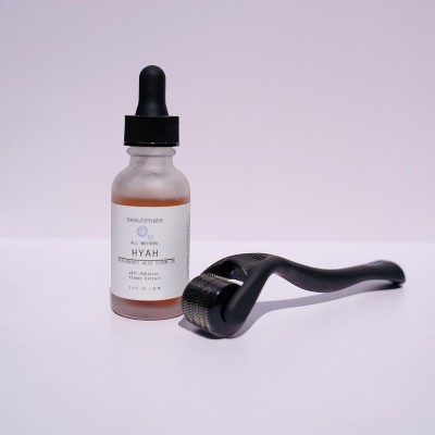 Beautimate Derma Roller and Hyah Serum Bundle – Microneedling and Hyaluronic Acid Skincare System for Smoother, Hydrated Skin