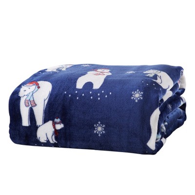 Velvet Plush Fleece Holiday Printed Warm and Cozy Throw Blanket - Great Bay Home