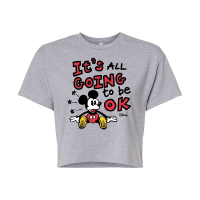 Women's - Disney - Mickey Mouse Cropped Graphic T-Shirt
