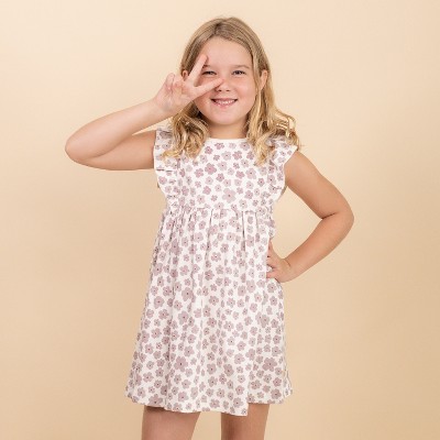 Makemake Organics Organic Flutter Dress - Poppy