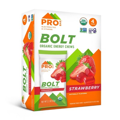 PROBAR Strawberry Bolt Energy Chew - 8.4oz/4pk: Sports Performance, Endurance