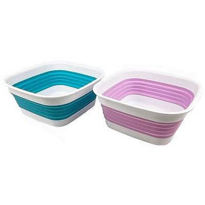 SAMMART 8L (2.1 Gallon) Collapsible Tub - Foldable Dish Tub
