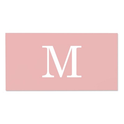 Personalization Mall Simple Initial Personalized Beach Towel, Blush