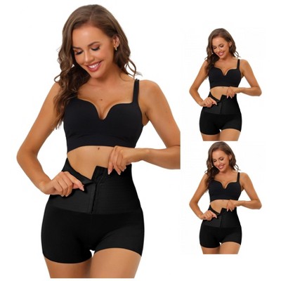 INSPIRE CHIC Women's Butt Lifter High Waisted Boyshorts Shapewear with Hooks Closure 3 Packs