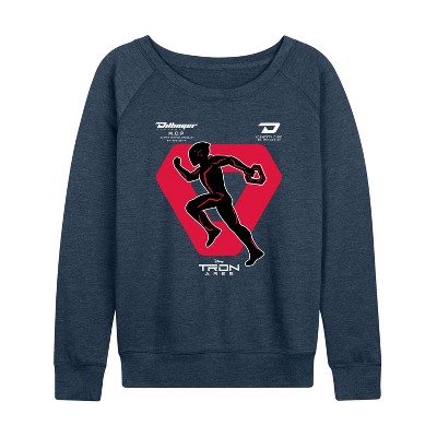 Women's - TRON Ares - Tron Runner Lightweight French Terry Wide Neck Long Sleeve Graphic Shirt