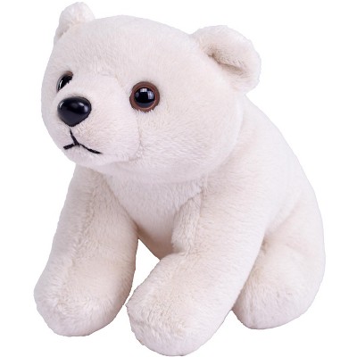 Wild Republic Pocketkins Eco Polar Bear Stuffed Animal, 5 Inches