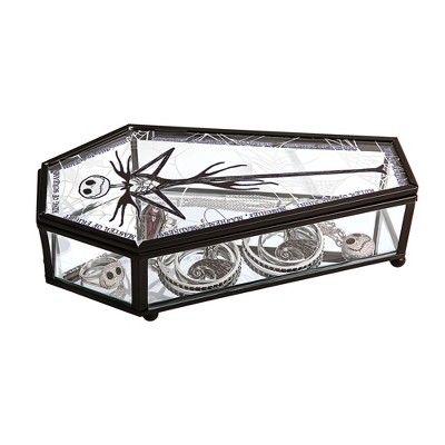 Disney The Nightmare Before Christmas Jack Skellington Coffin-Shaped Glass Jewelry Storage Box