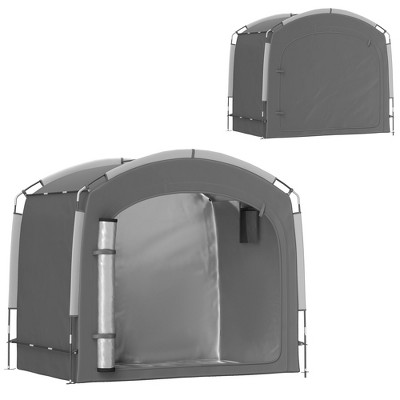 Outsunny Bike Storage Shed Tent, Portable and Waterproof with 210D Oxford Fabric and Carry Bag for 3-4 Bicycles