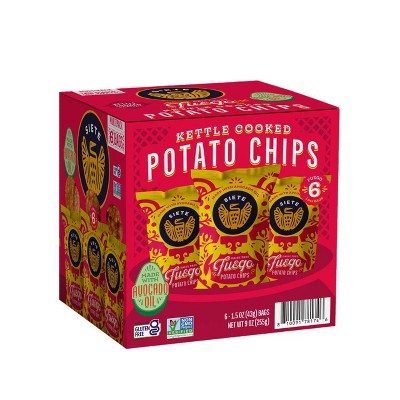 Siete Fuego Kettle Potato Chips - 9oz/6ct