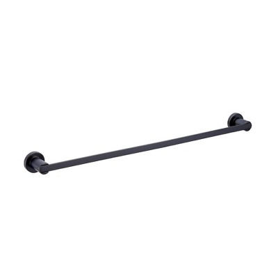 24" Eastport Contemporary Towel Bar Matte Black - Design House: Dual Metal Bathroom Holder, Wall Mounted