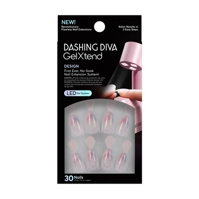 Dashing Diva Gel Xtend Design LED-Cured Glue-On Nails - Watercolor Sky - 30ct