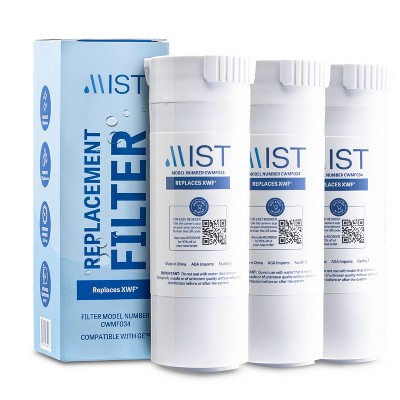 Mist GE XWF Water Filter Replacement, Compatible GE Models: GWE19JSLSS, WR17X30702, GBE21, GDE21, GDE25, GFE24, 3 Pack