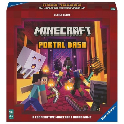 Ravensburger Minecraft Portal Dash Board Game: Creative & Strategy Play, 1-4 Players, Includes Dice & Tokens