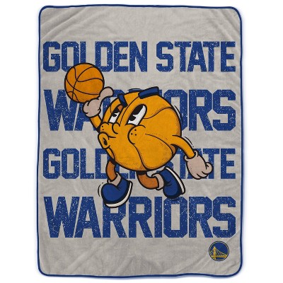 NBA Golden State Warriors 60"x80" Cartoon Basketball Ultra Cozy Blanket