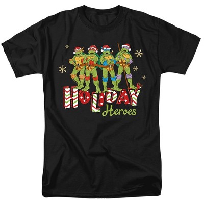 Men's Teenage Mutant Ninja Turtles Holiday Heroes Christmas Shine T-Shirt