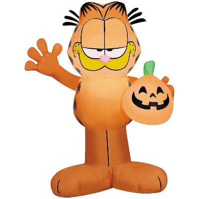 Gemmy 3.5 ft Airblown® Blowup Inflatable Garfield with Pumpkin Outdoor Decoration - Orange