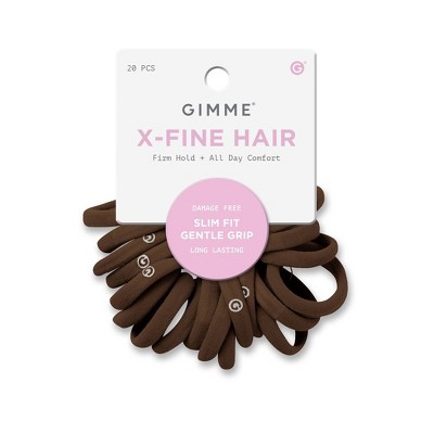 Gimme Beauty Slim Fit Extra Fine Hair Tie Bands - 20ct