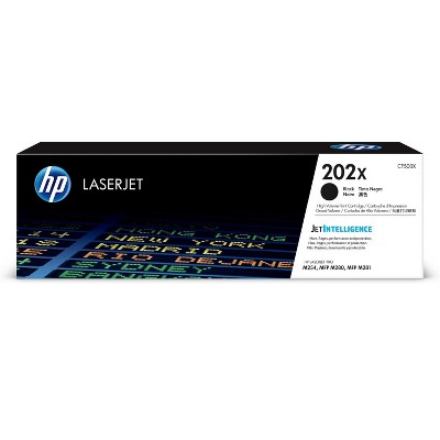 HP 202X High Yield Black Original LaserJet Toner Cartridge, ~3,200 pages, CF500X