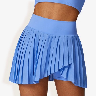 Anna-Kaci Active Women's High Waist Pleated Skort with Built-In Shorts and Asymmetrical Wrap Design