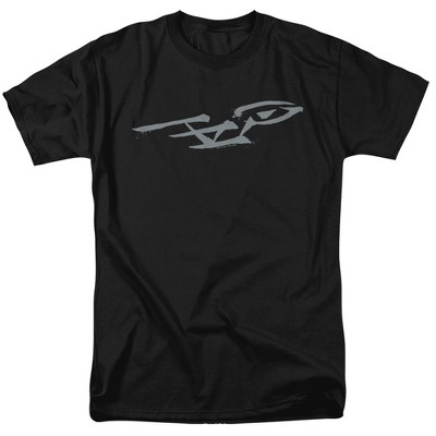 Star Trek Bushwork Enterprise Adult T-Shirt Black