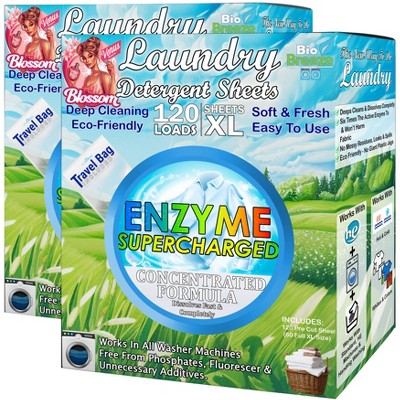 5 Star Super Deals Laundry Detergent Sheets (240 Loads) Eco-Friendly, Hypoallergenic, & Enzyme-Based Powerful Stain Removal