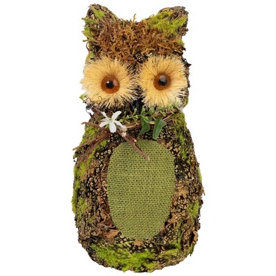 Northlight Forest Tree Owl Standing Figurine - 11" - Brown and Green