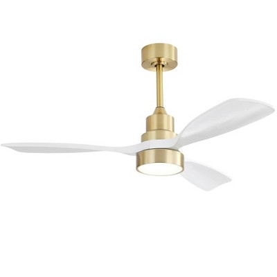 TOBILI 48 Inch Modern Ceiling Fan With Lights 3 Wood Fan Blade Noiseless