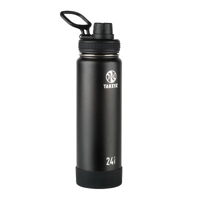 Takeya 24oz Actives Insulated Stainless Steel Water Bottle with Spout Lid  - Black