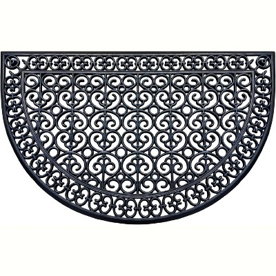 A1HC Large Outdoor Floor Door Mat, 30"X48", Natural Rubber Grill Drainable Design & Anti Fatigue Doormat