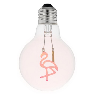 Novelty Lights LED Decorative Filament Light Bulb, G80 Globe, Medium E26 Base, Indoor/Outdoor Holiday String Light Replacement - 1 Pack