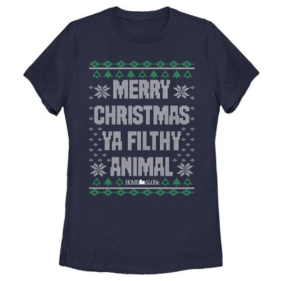Women's Home Alone Merry Christmas Ugly Sweater T-Shirt