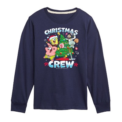 Boys' - SpongeBob SquarePants - Christmas Crew Long Sleeve Graphic T-Shirt