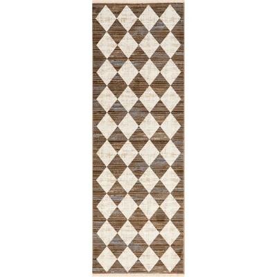 Nuloom Meline Checkered Fringe Indoor Area Rug