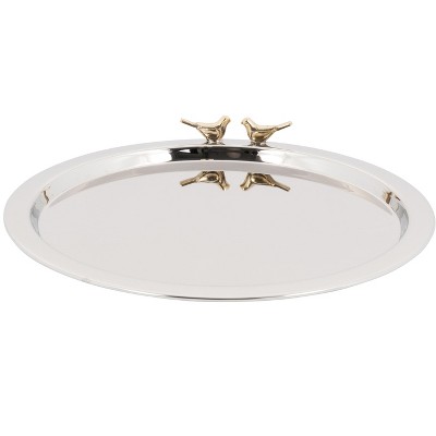 Jiallo Love Birds round tray: 14" dia.