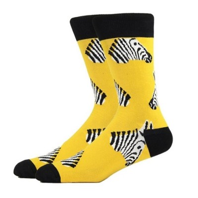 Zebra Face Socks (Women's Sizes, Adult Medium) from the Sock Panda