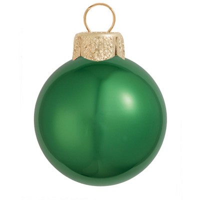 Northlight Pearl Glass Christmas Ball Ornaments - 3.25" (80mm) - Green - 8ct