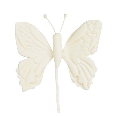 O'Creme White Gumpaste Butterflies - Set of 6